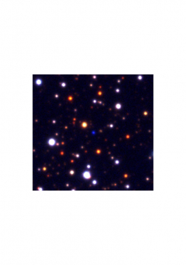 A VPHAS+ 和 u g r multi-band “RGB”結合的彩色影像，顯示恆星中央的行星狀星雲. 影像面積是是55x55弧秒，星雲中央部分是一顆藍色恆星，十分清晰。